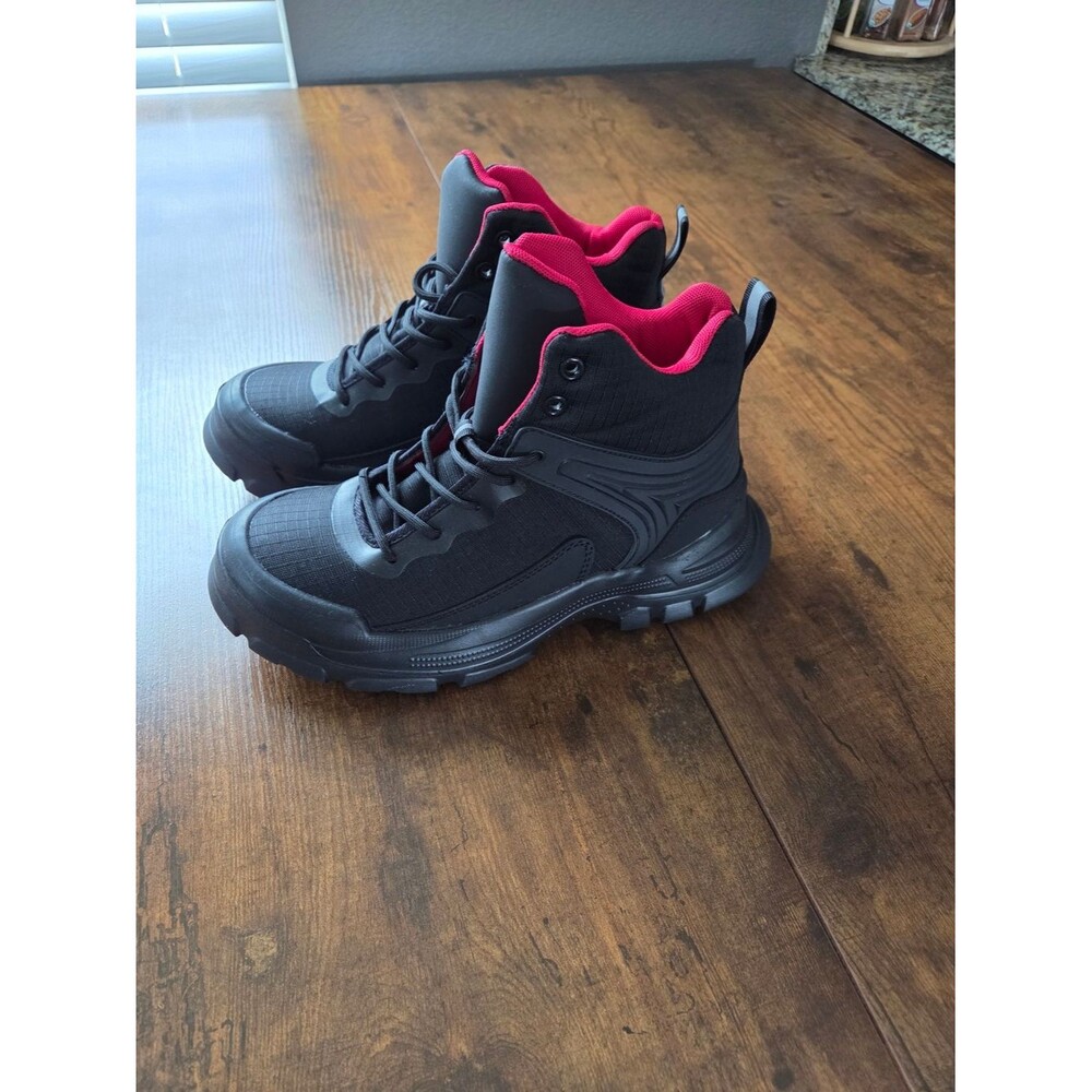 Men's Steel Toe High-Top Work Boots – Breathable Size 7.5 US